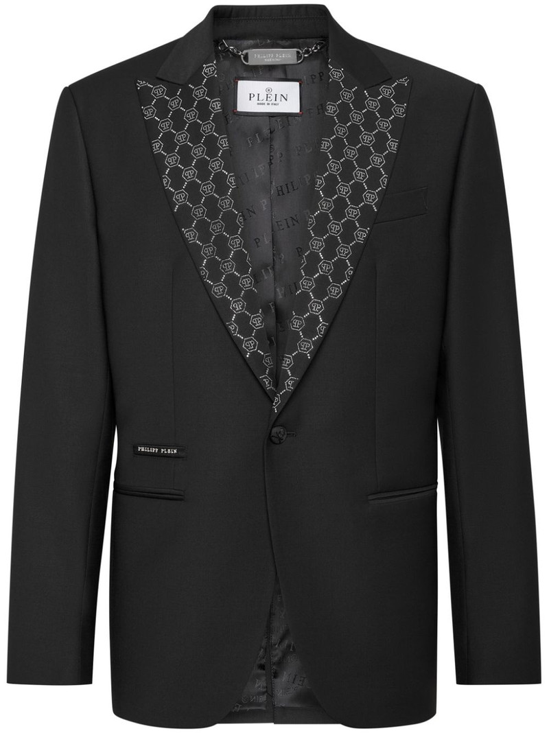 monogram-pattern blazer 1