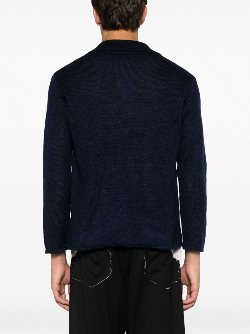 textured mohair-blend polo short 4