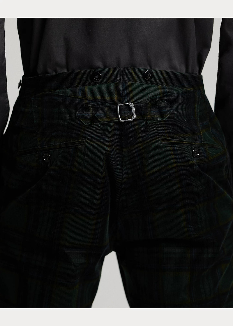 Slim Fit Plaid Corduroy Tuxedo Trouser 6