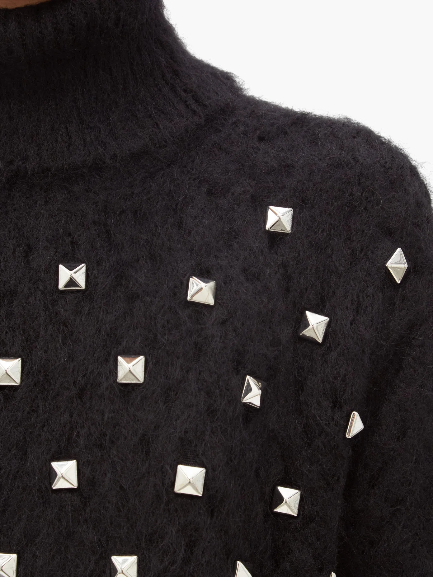 Studded roll-neck wool-blend sweater - 3