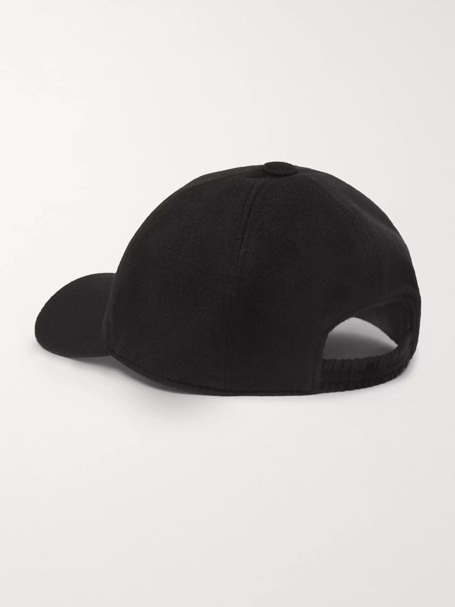Logo-Embroidered Storm System Cashmere Baseball Cap Black - 3