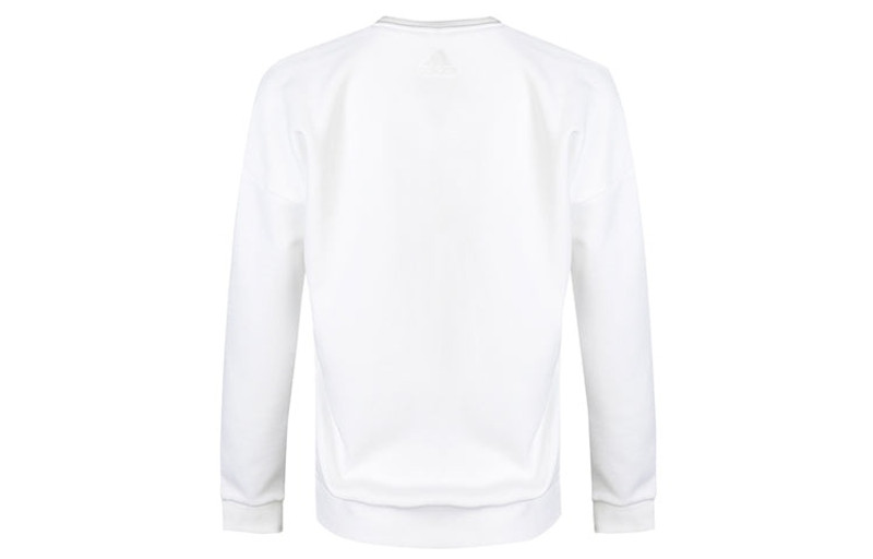 adidas (WMNS) adidas Athleisure Casual Sports Round Neck Pullover White Hoodie GF0167 outlook