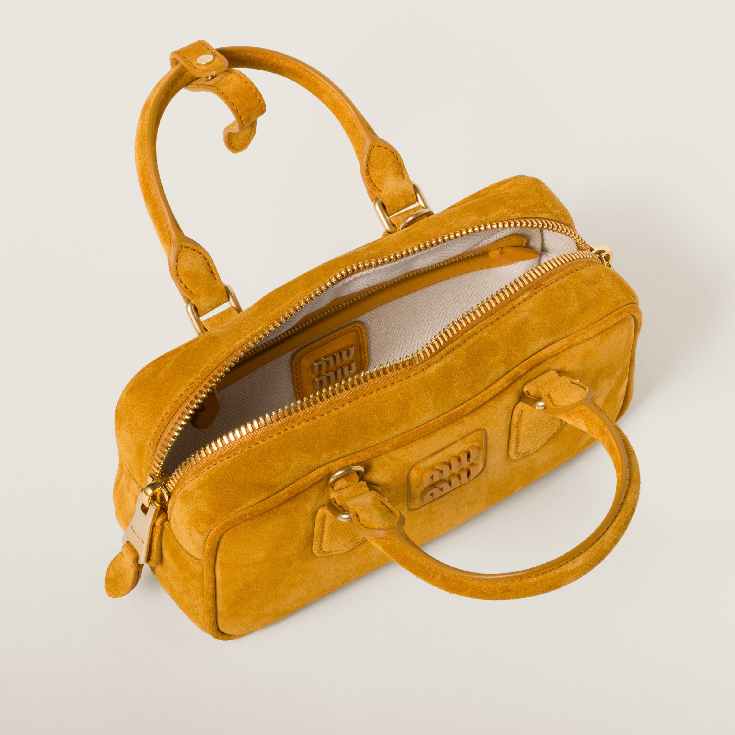 Arcadie padded suede top-handle bag - 6