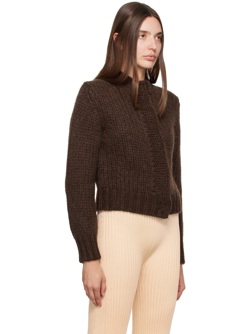 Brown Press-Stud Cardigan - 2