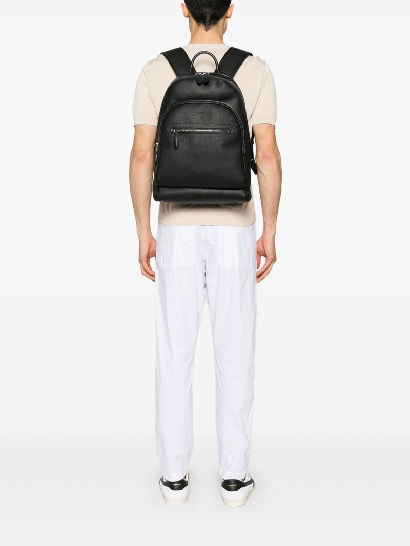 Santoni leather backpack outlook