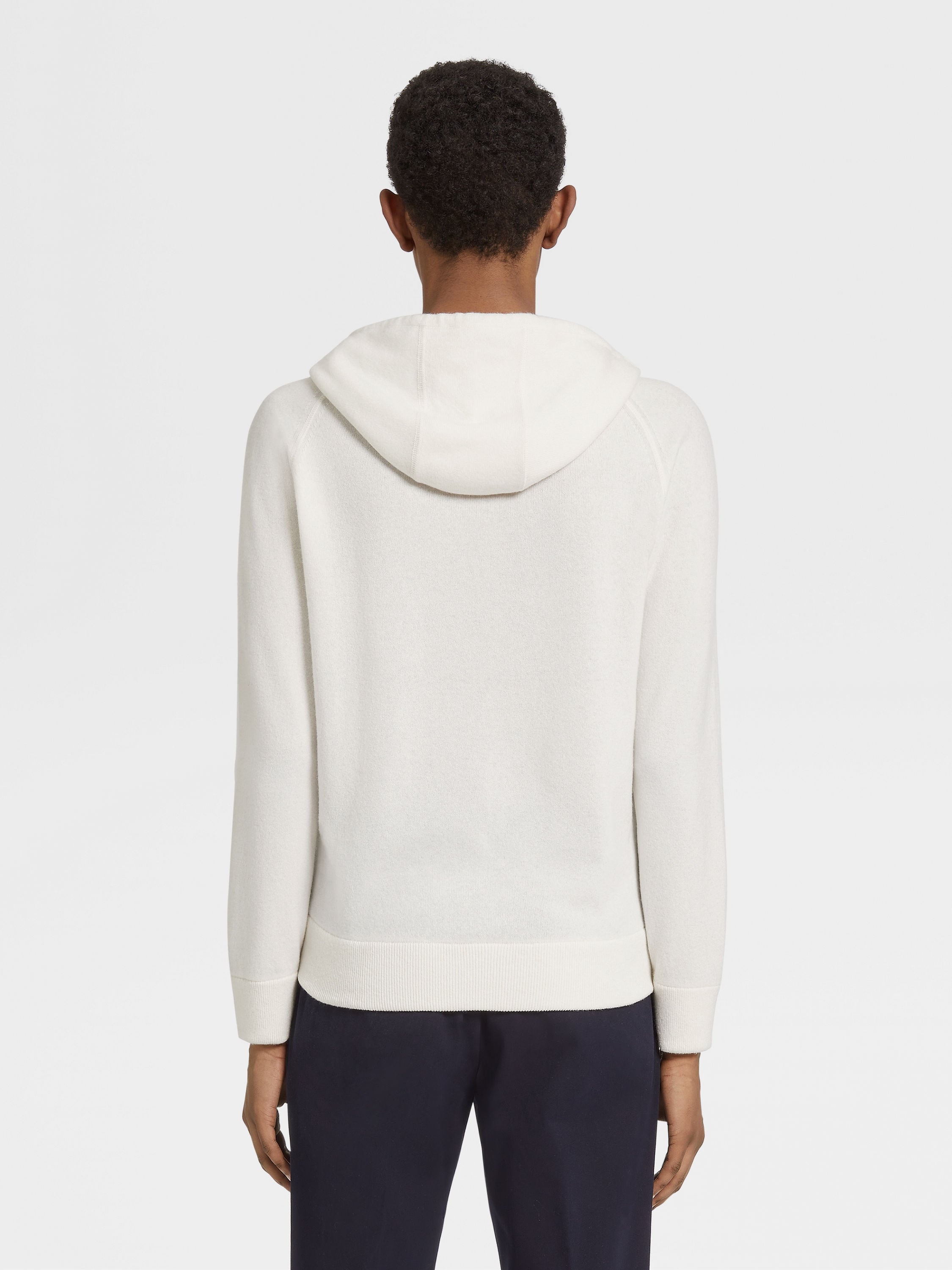 WHITE OASI CASHMERE HOODIE - 3
