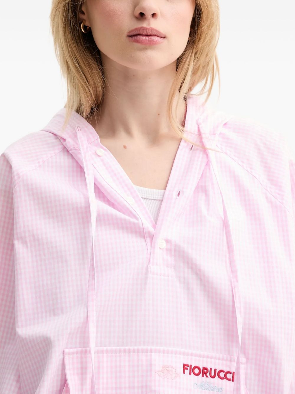 gingham hoodie - 4