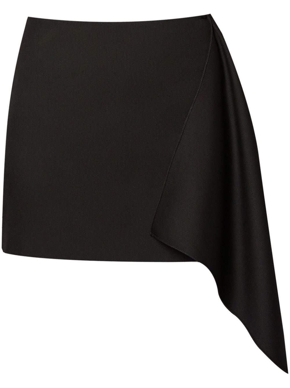 drape-detail wool mini skirt - 1