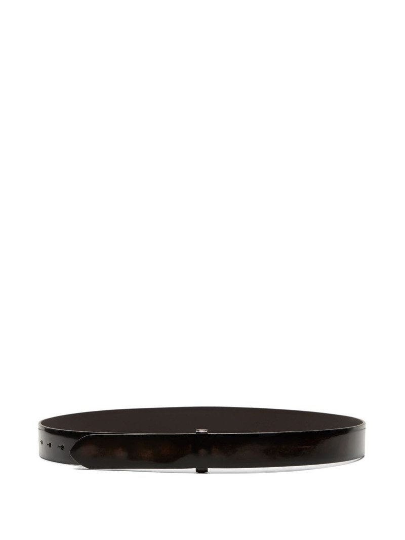 pointed-tip leather belt 1