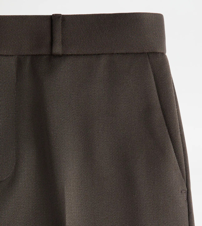 Tod's CLASSIC PANTS IN WOOL - BROWN outlook