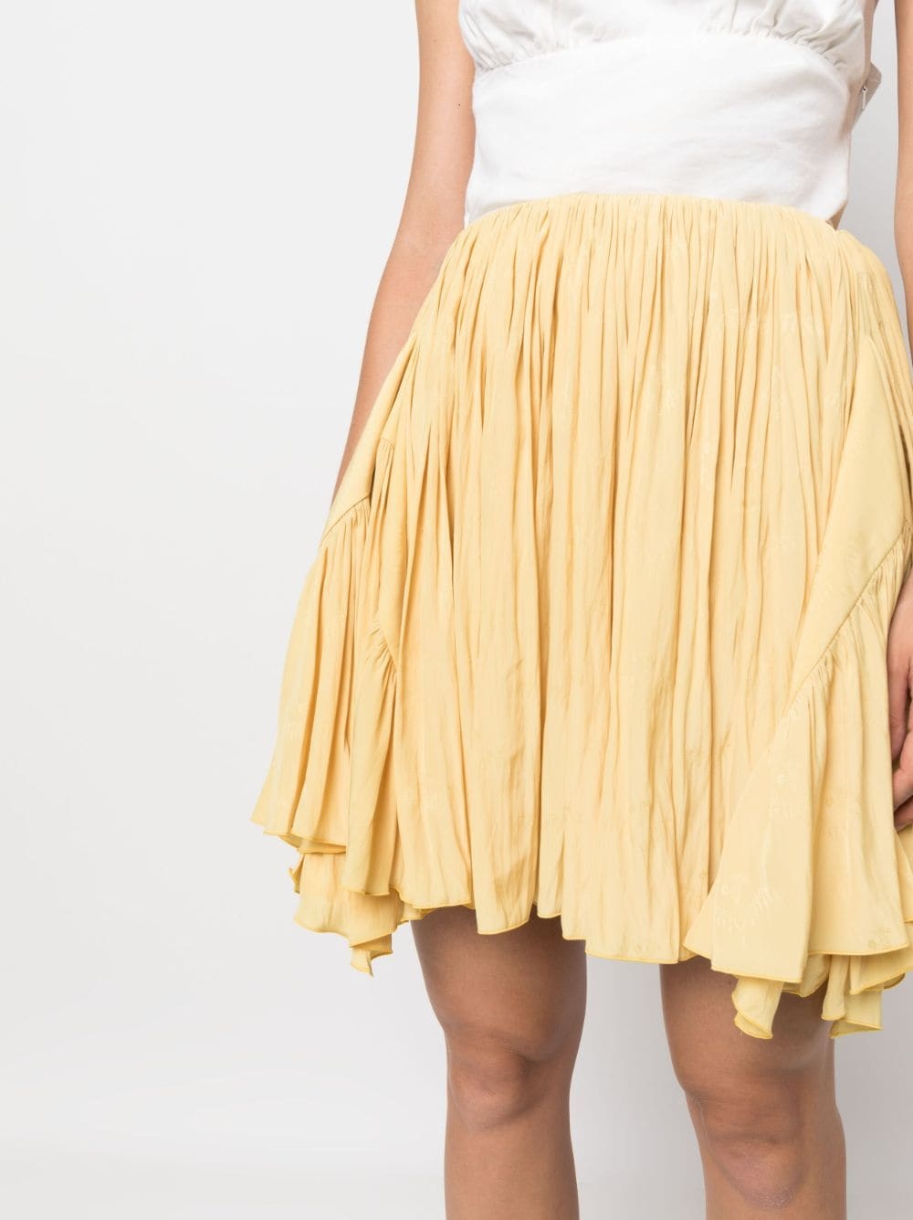 asymmetric pleated miniskirt - 5
