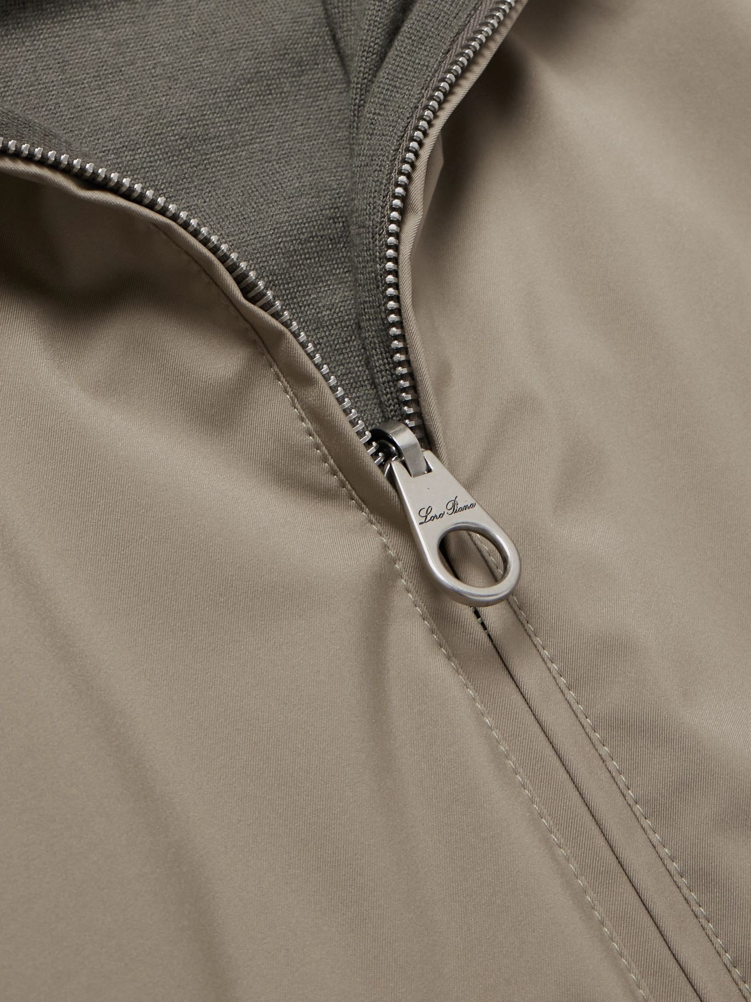 Reversible Windmate® Storm System® Shell and Cashmere Bomber Jacket Taupe - 4
