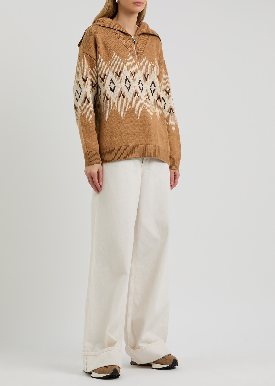Varley Heidi Patterned-intarsia Knitted Jumper - 4
