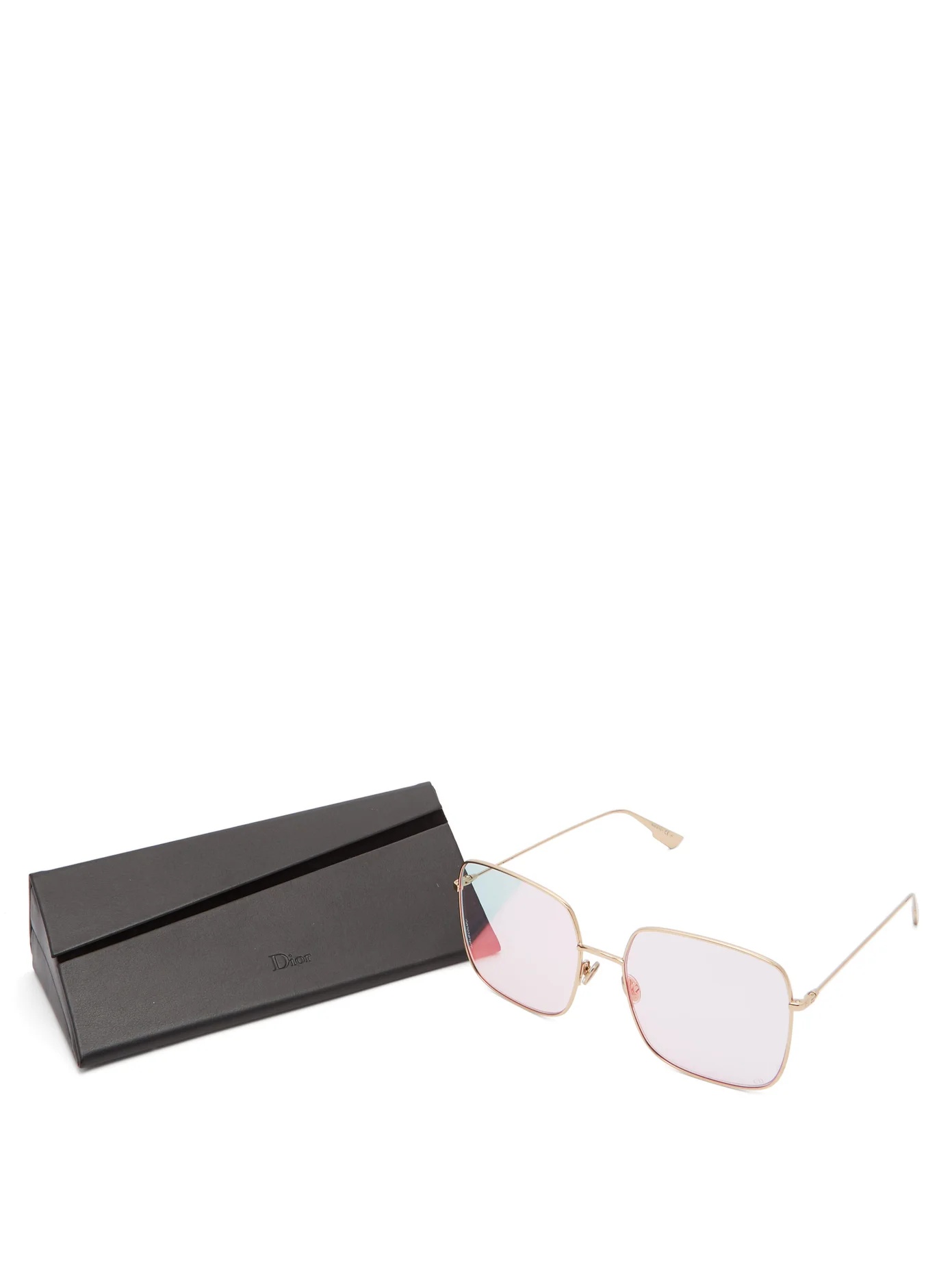 DiorStellaire iridescent square metal sunglasses - 4