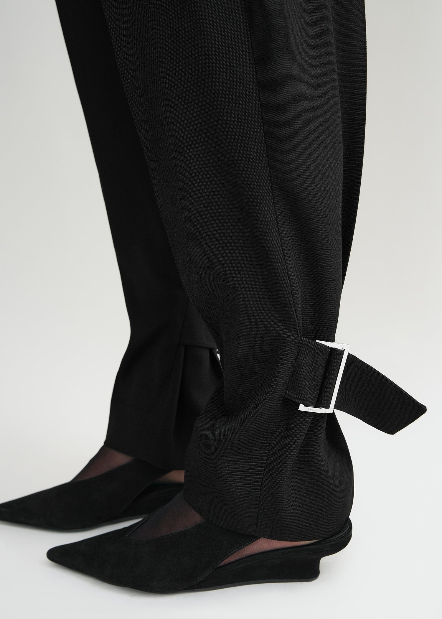 Buckled slouch trousers black - 5