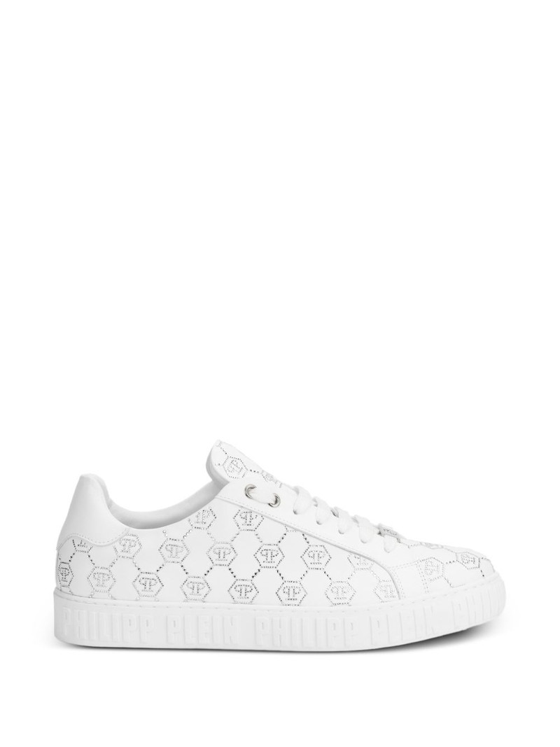 Carson monogram strass low-top sneakers 1