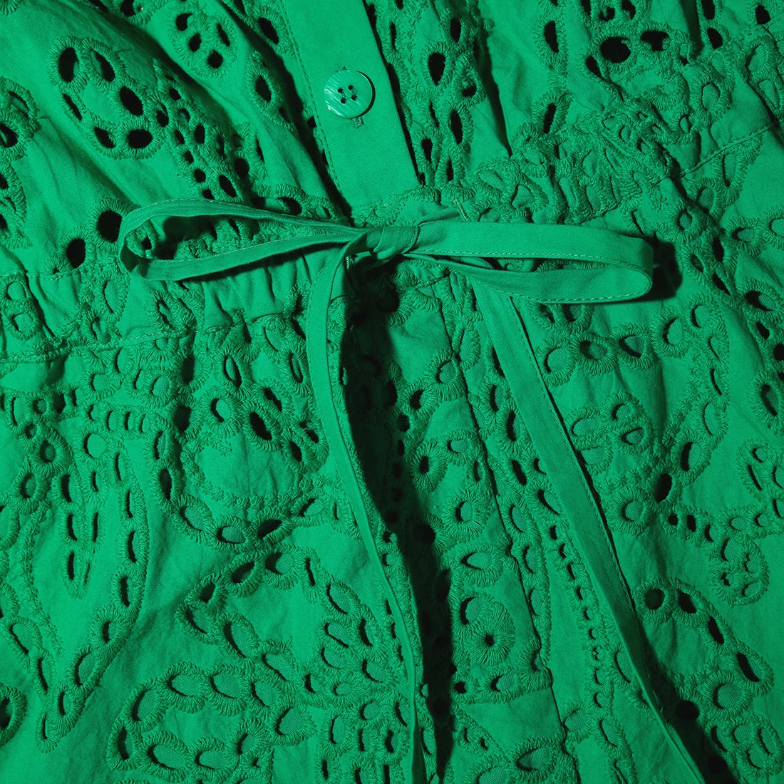 Green Broderie Playsuit - 6