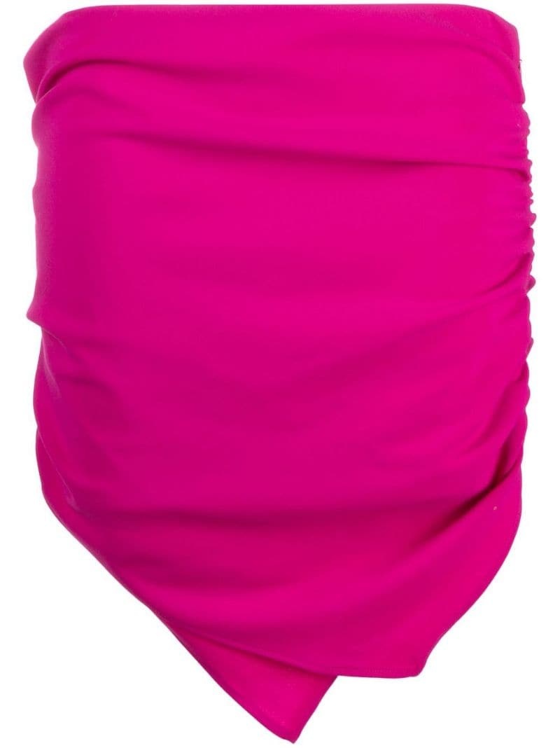 Hatty ruched asymmetric miniskirt - 1