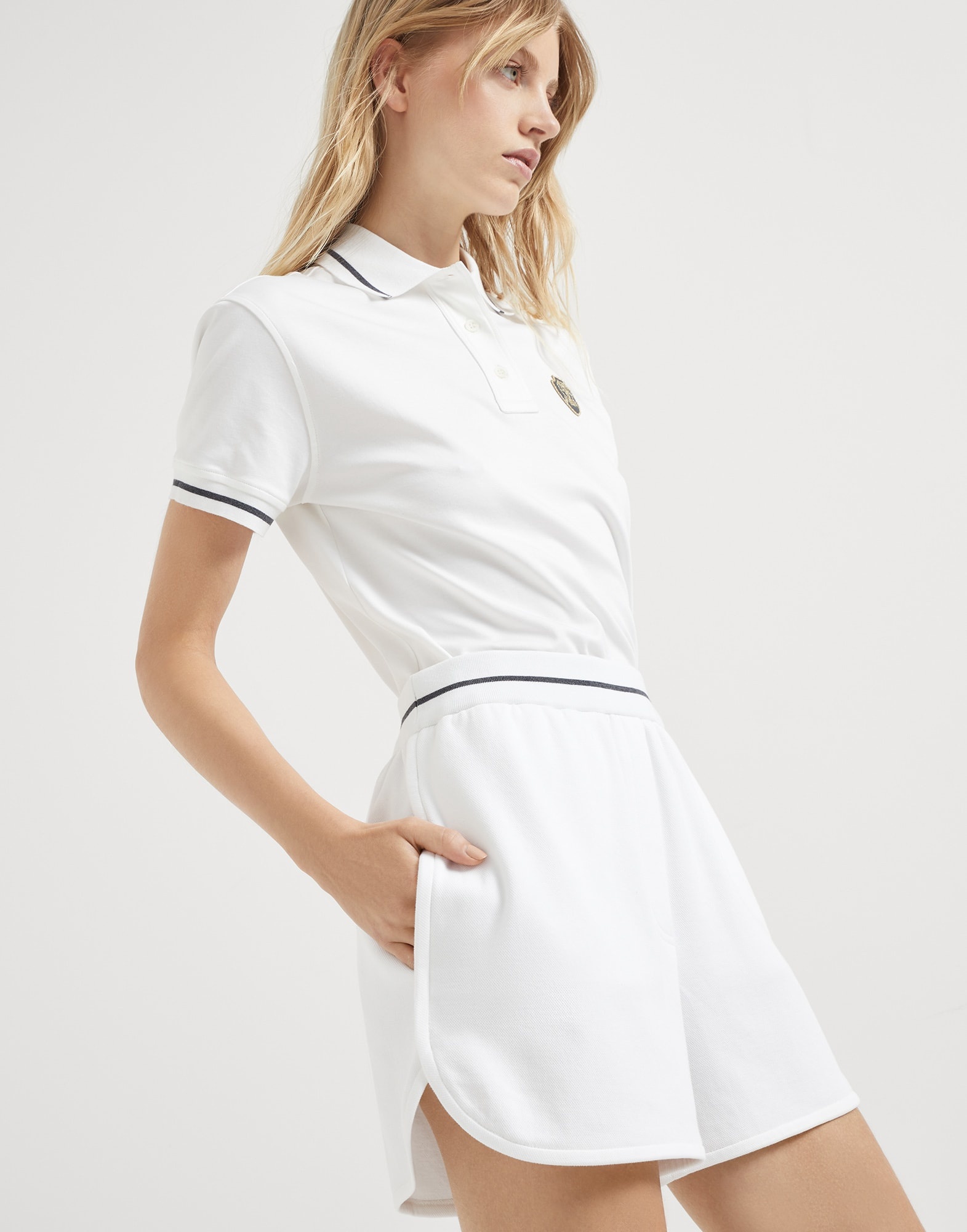 Techno cotton piqué shorts - 3
