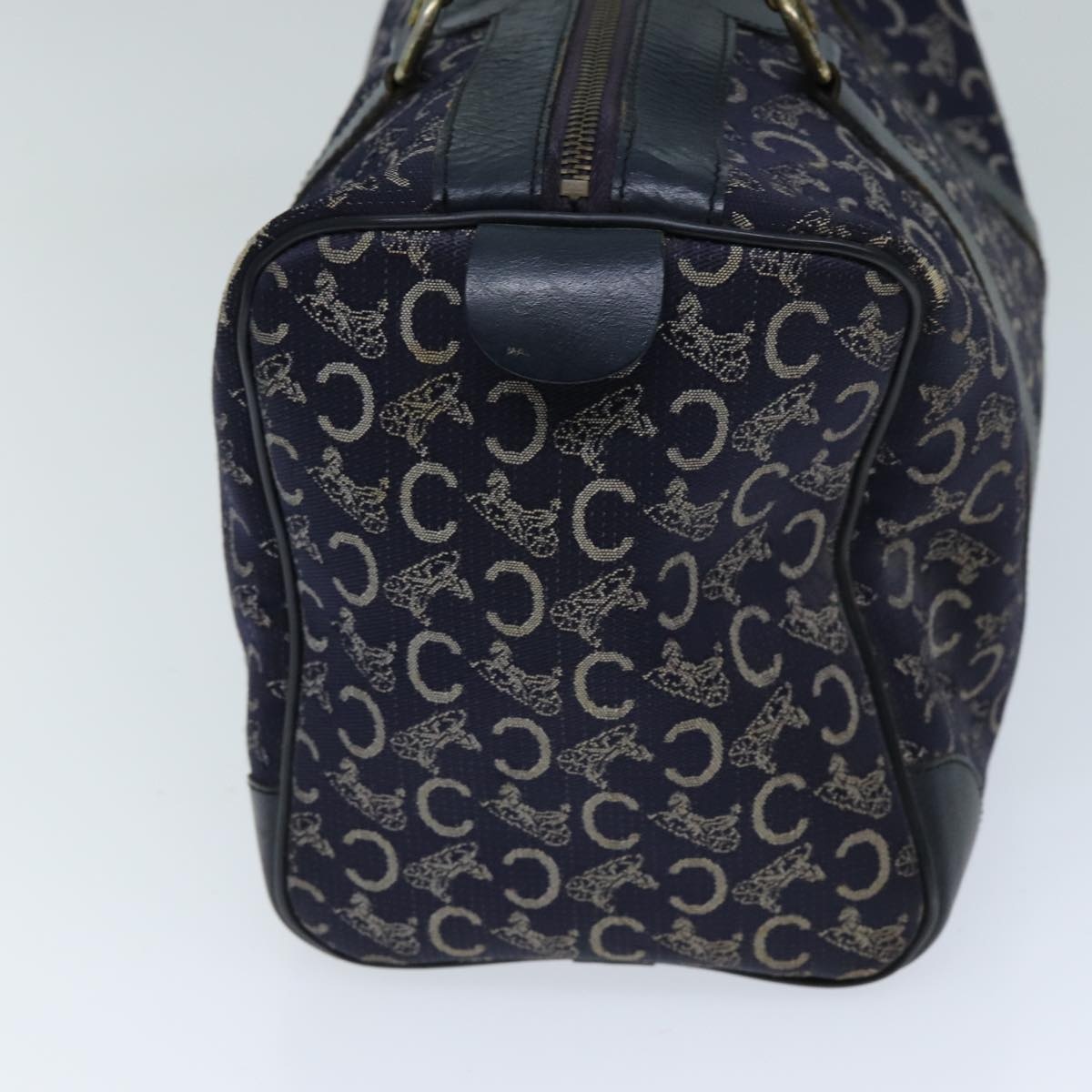 CELINE C Macadam Canvas Hand Bag Navy - 3