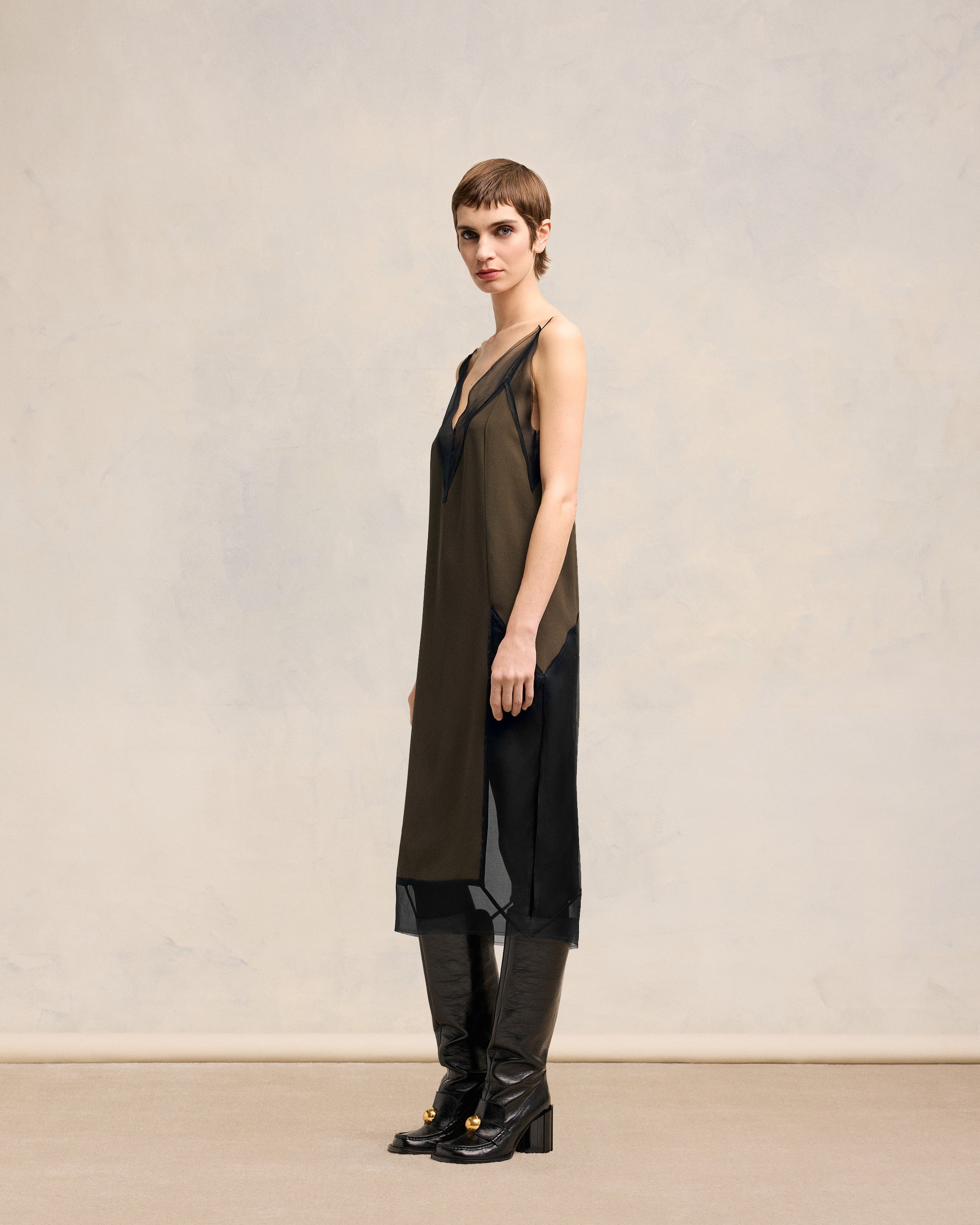 MIDI DRESS WITH THIN STRAPS - 6