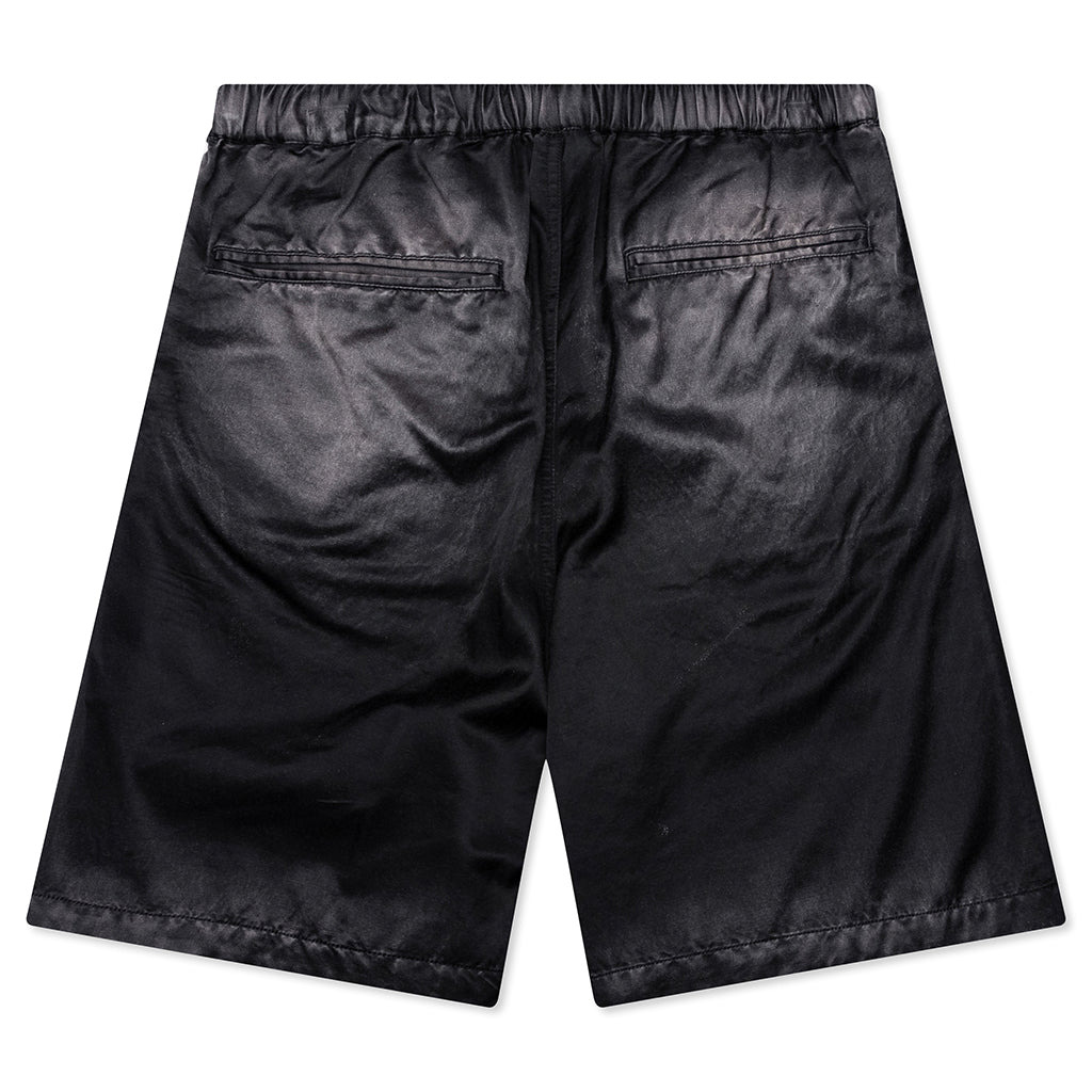 AGED SATIN SHORTS - BLACK - 2