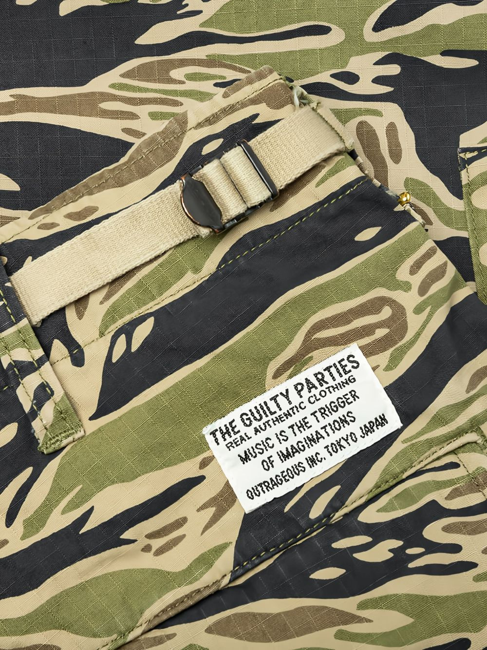 tiger camo-print six-pocket trousers - 5