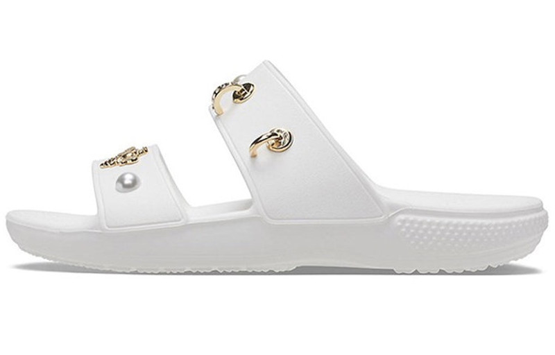 crocs (WMNS) Crocs Soft Sole Cozy Outdoor Flat Heel Sports Slippers White 207387-103 outlook