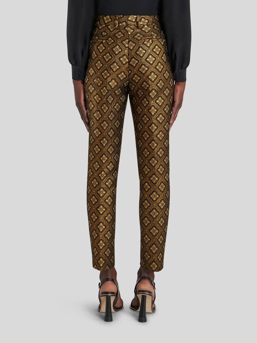 JACQUARD TROUSERS WITH MEDALLIONS - 4