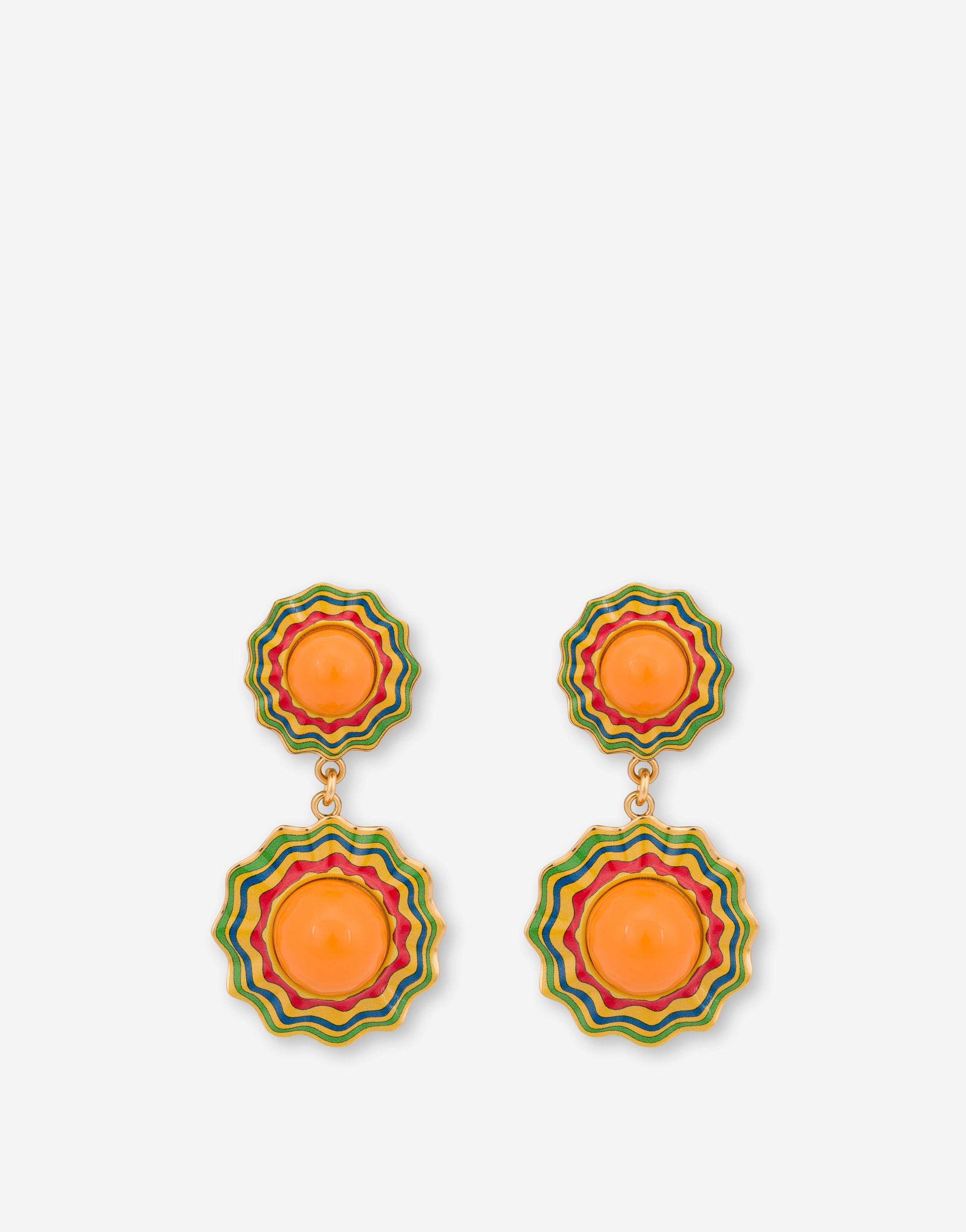 PSYCHEDELIC FLOWERS DROP EARRINGS - 1