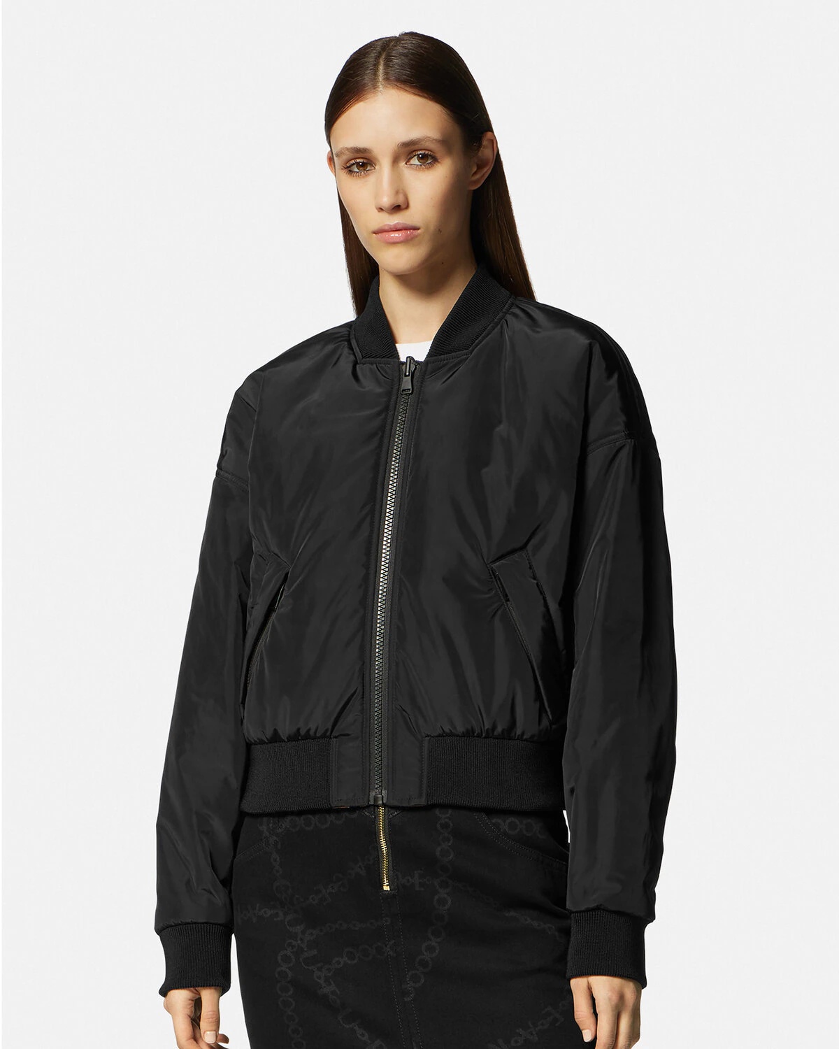 Chain Couture Reversible Bomber Jacket - 5