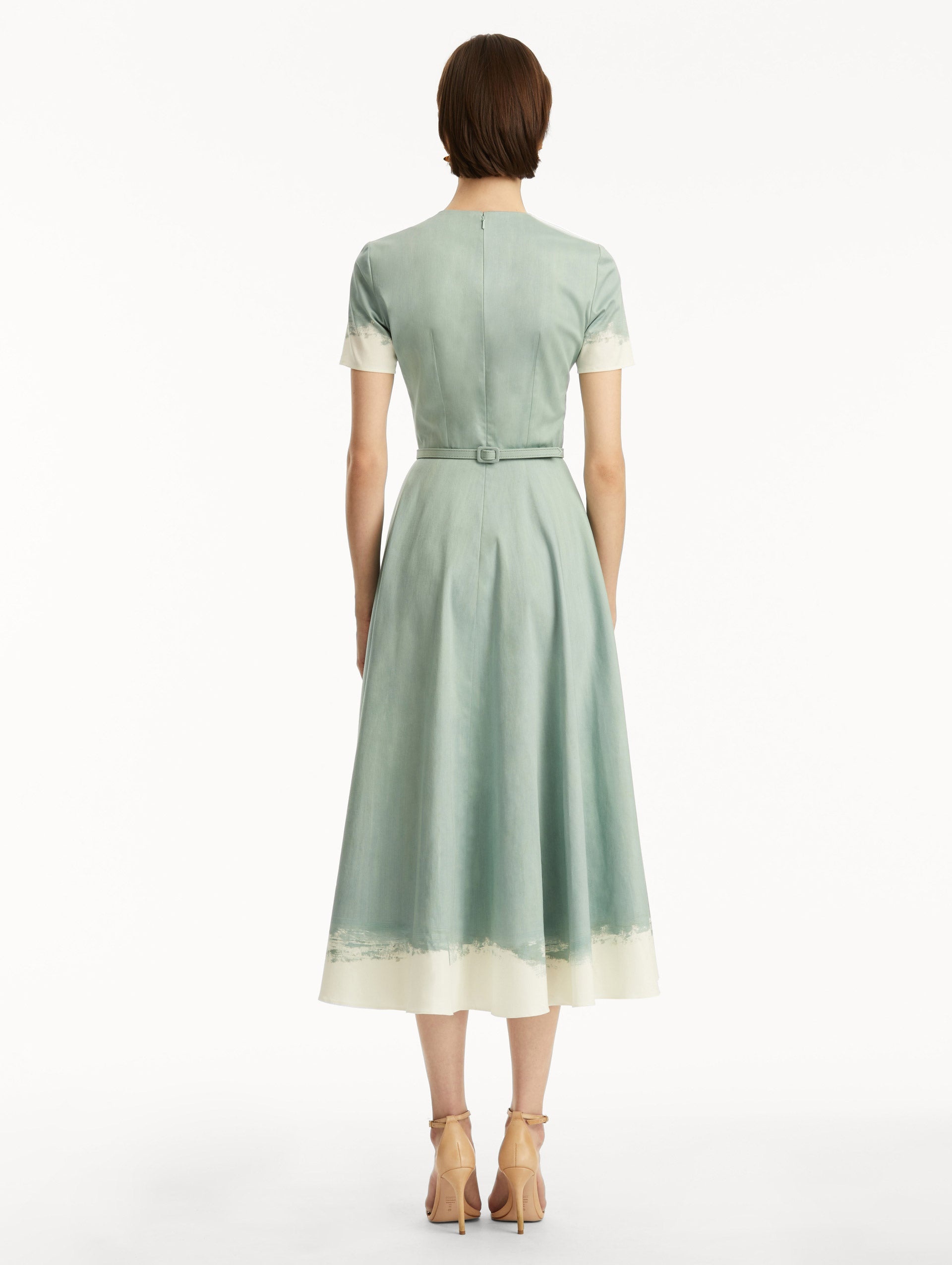 BUTTERFLY BELT COTTON POPLIN DRESS - 3