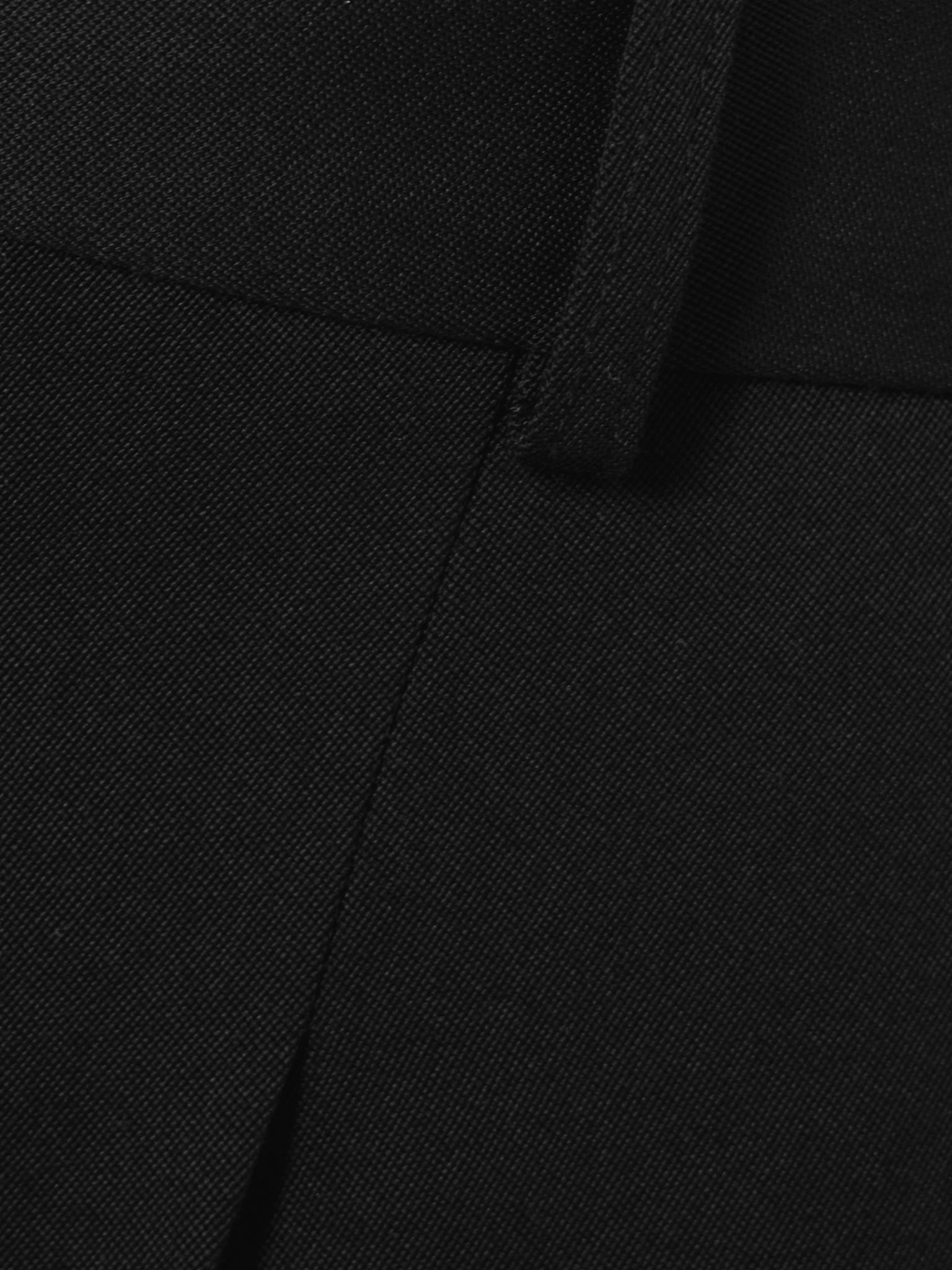Satin-trimmed pleated woven shorts Black - 5