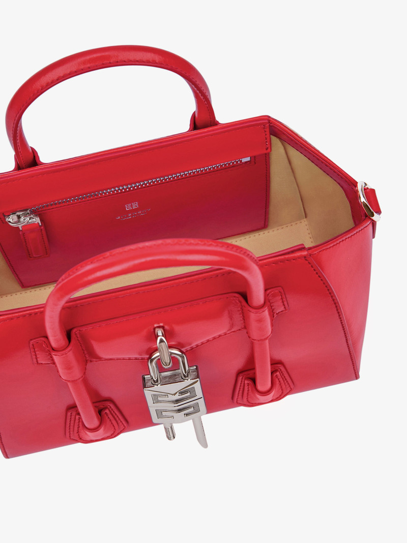 MINI ANTIGONA LOCK BAG IN BOX LEATHER 5