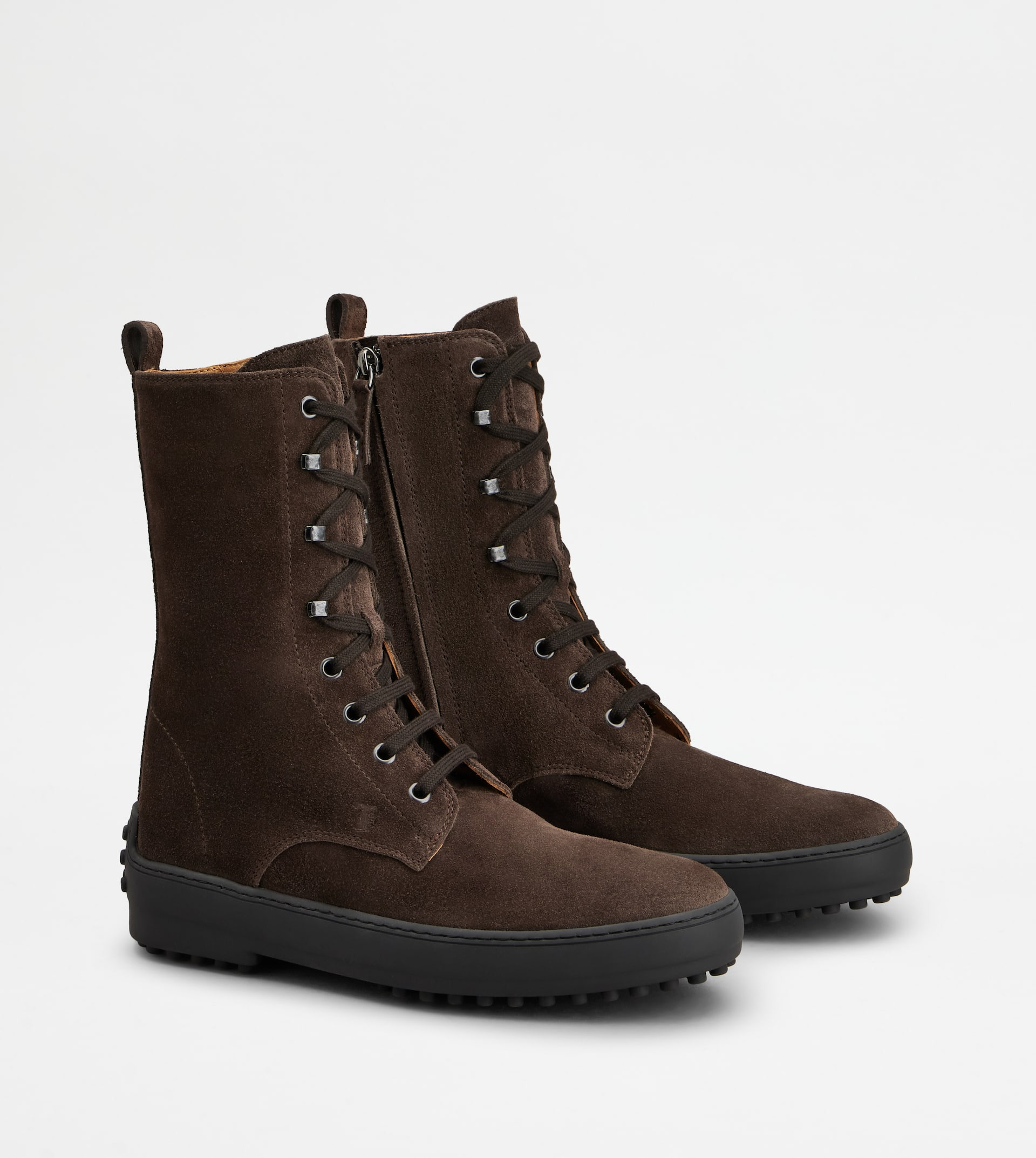 WINTER GOMMINO ANKLE BOOTS IN SUEDE - BROWN - 2