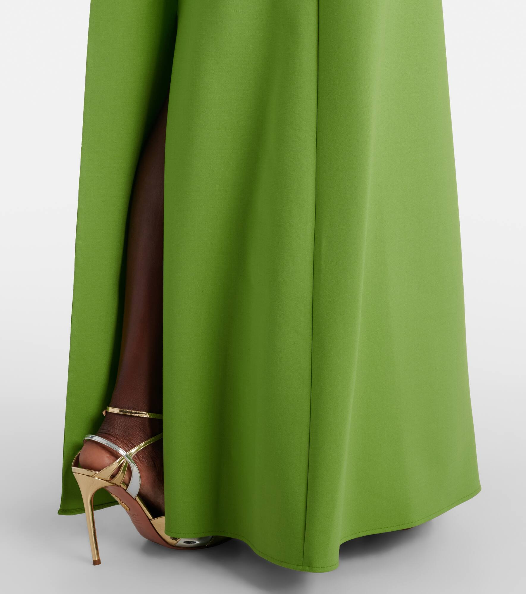 Embellished open-back wool-blend kaftan - 6