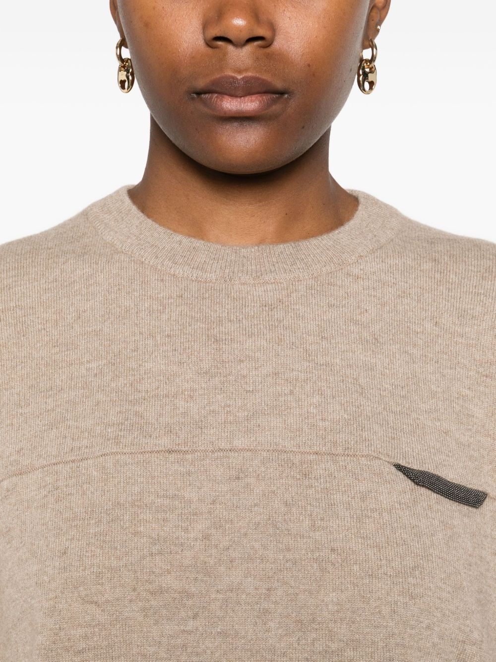 monili-embellished sweater - 5