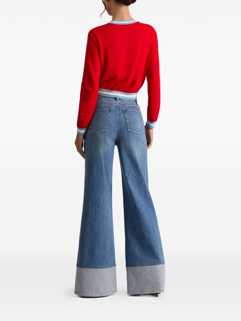 appliqué-embellished crew-neck sweater - 4