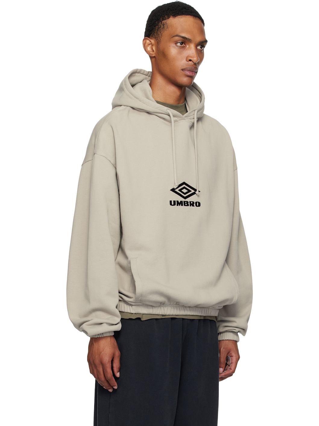 Taupe OG Logo Mask Hoodie - 2