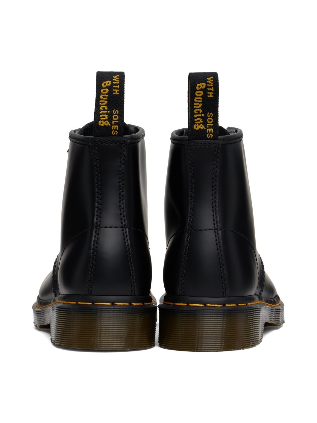 Black 101 Yellow Stitch Ankle Boots - 2