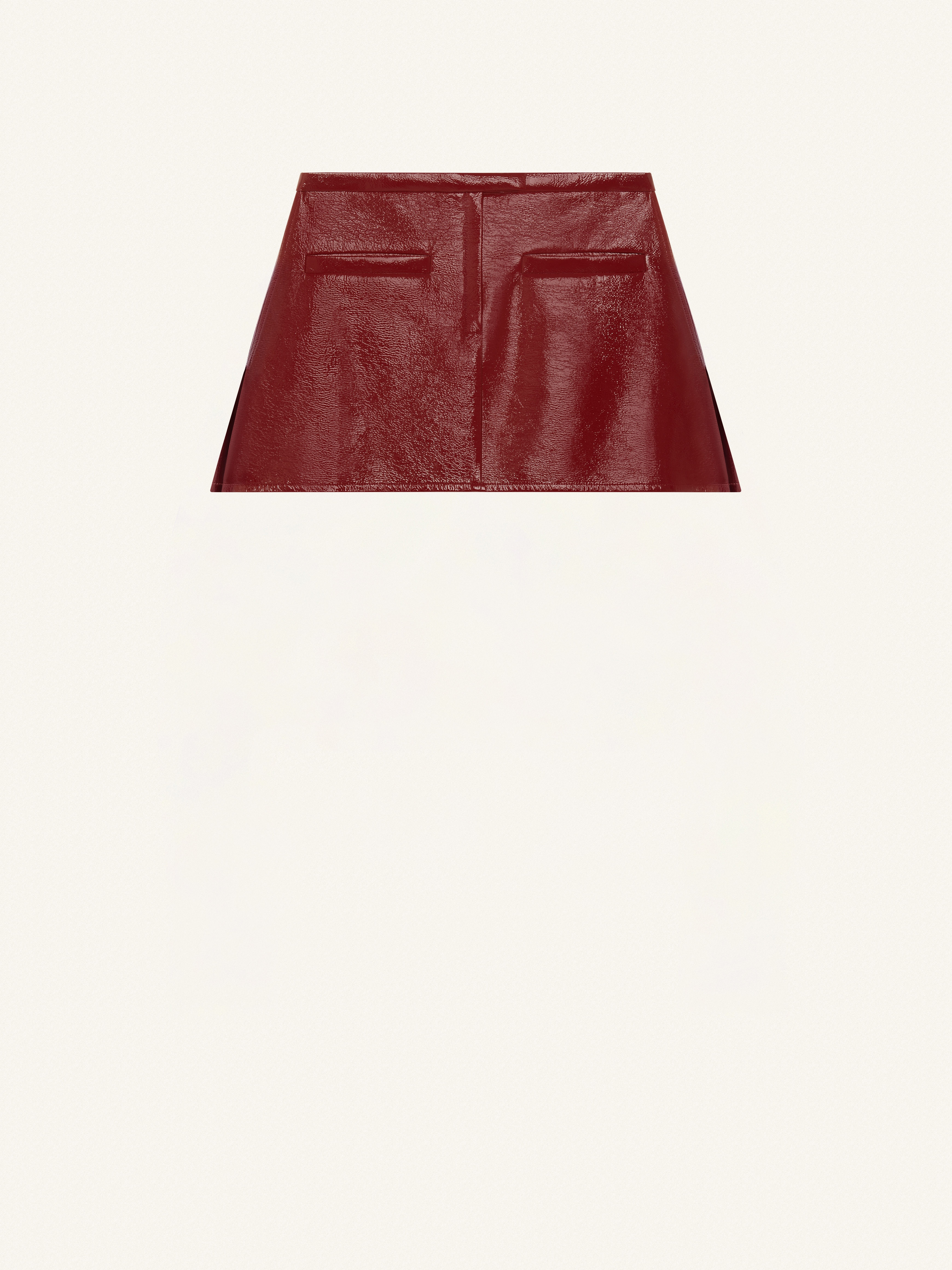 VINYL TRAPEZE MINI SKIRT - 1