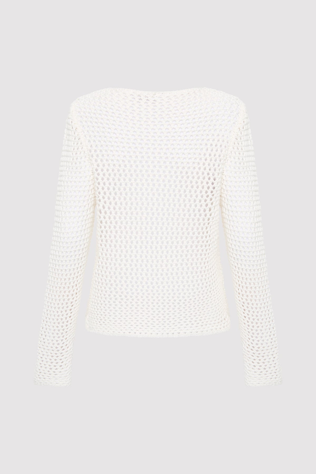 Cotton Crochet Jumper - Off White - 6