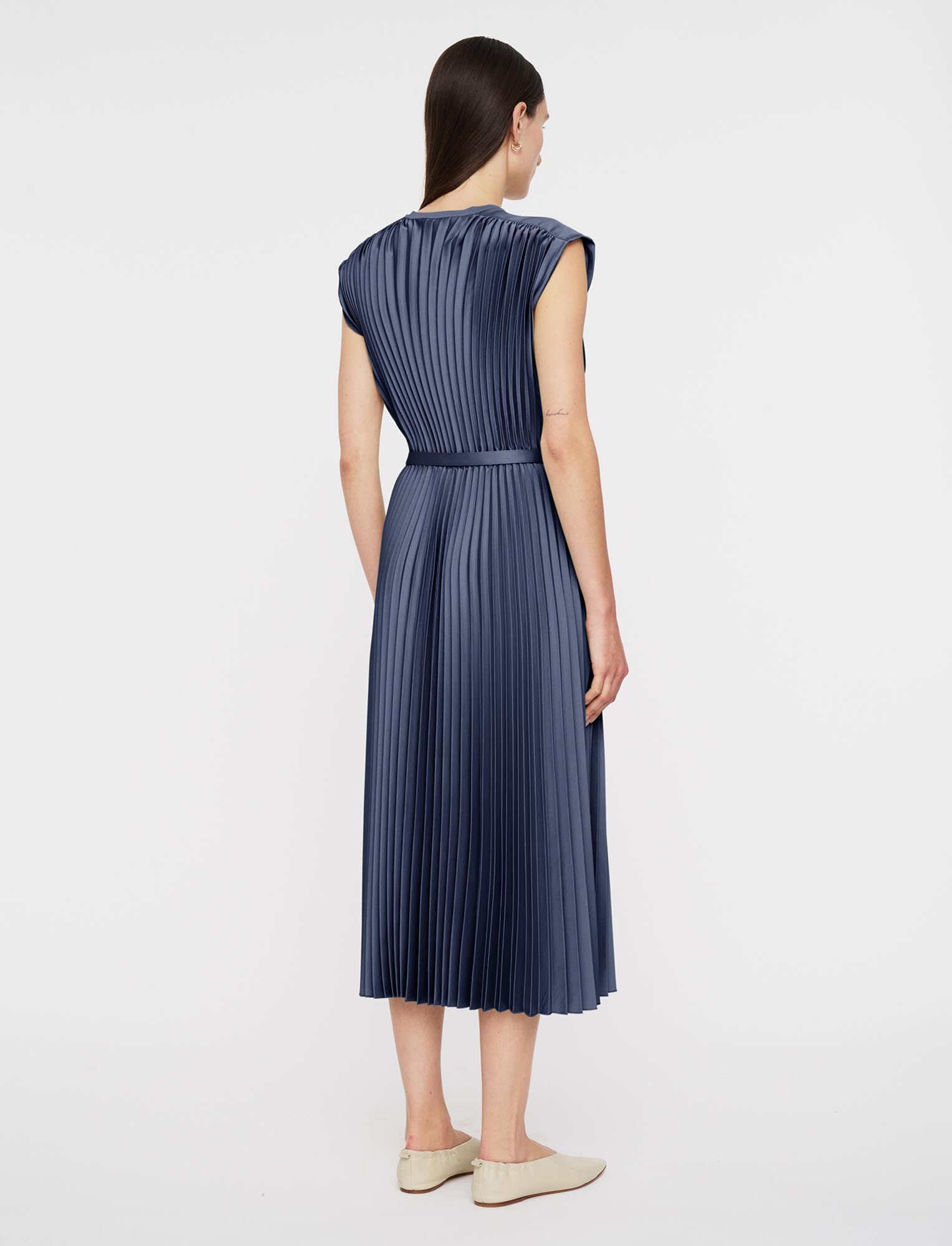Volta Knit Weave Plissé Dress - 3