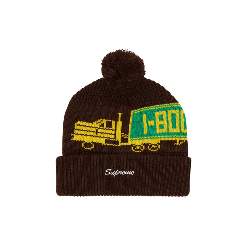 Supreme 18 Wheeler Beanie 'Brown' - 1