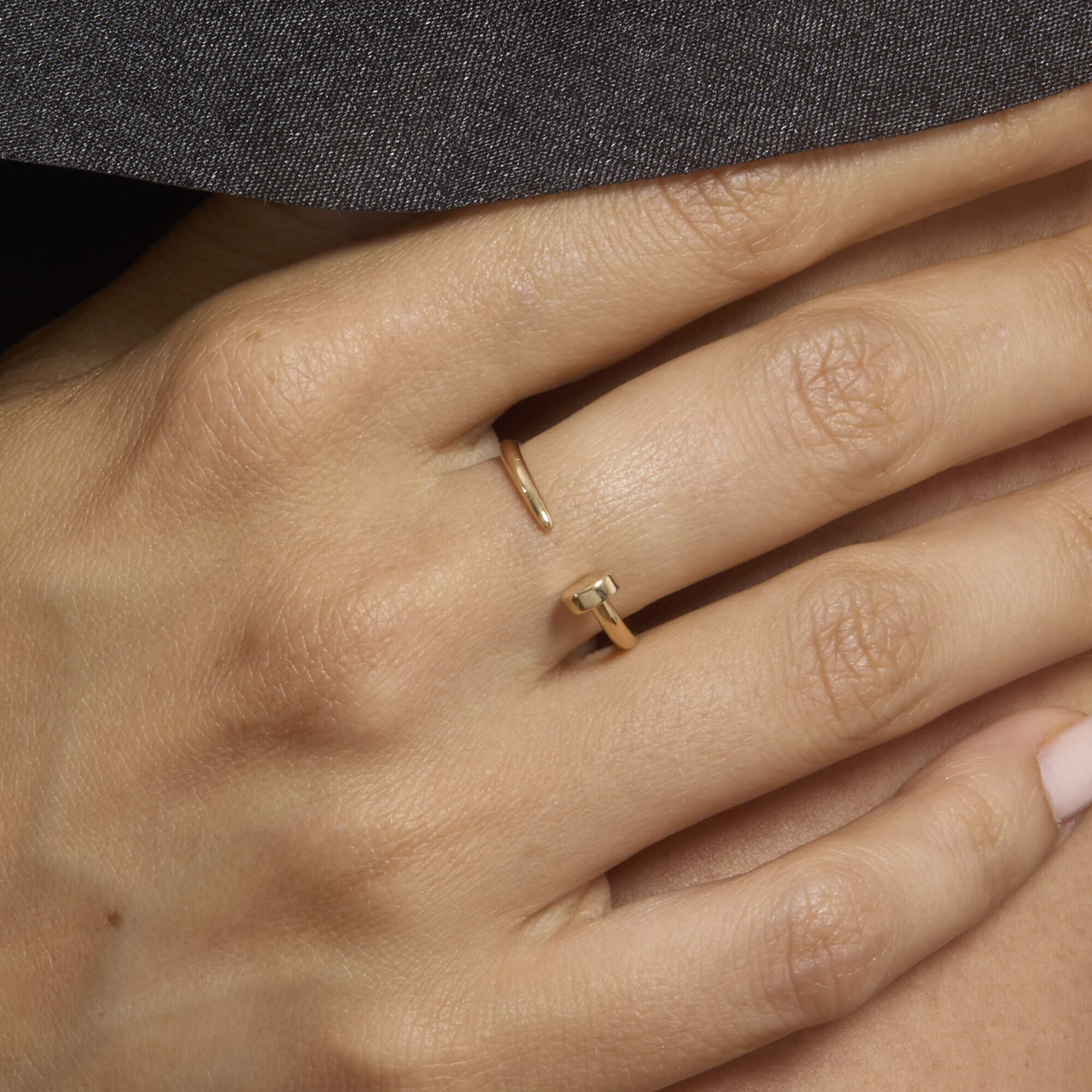 Golden Nail Ring - 2