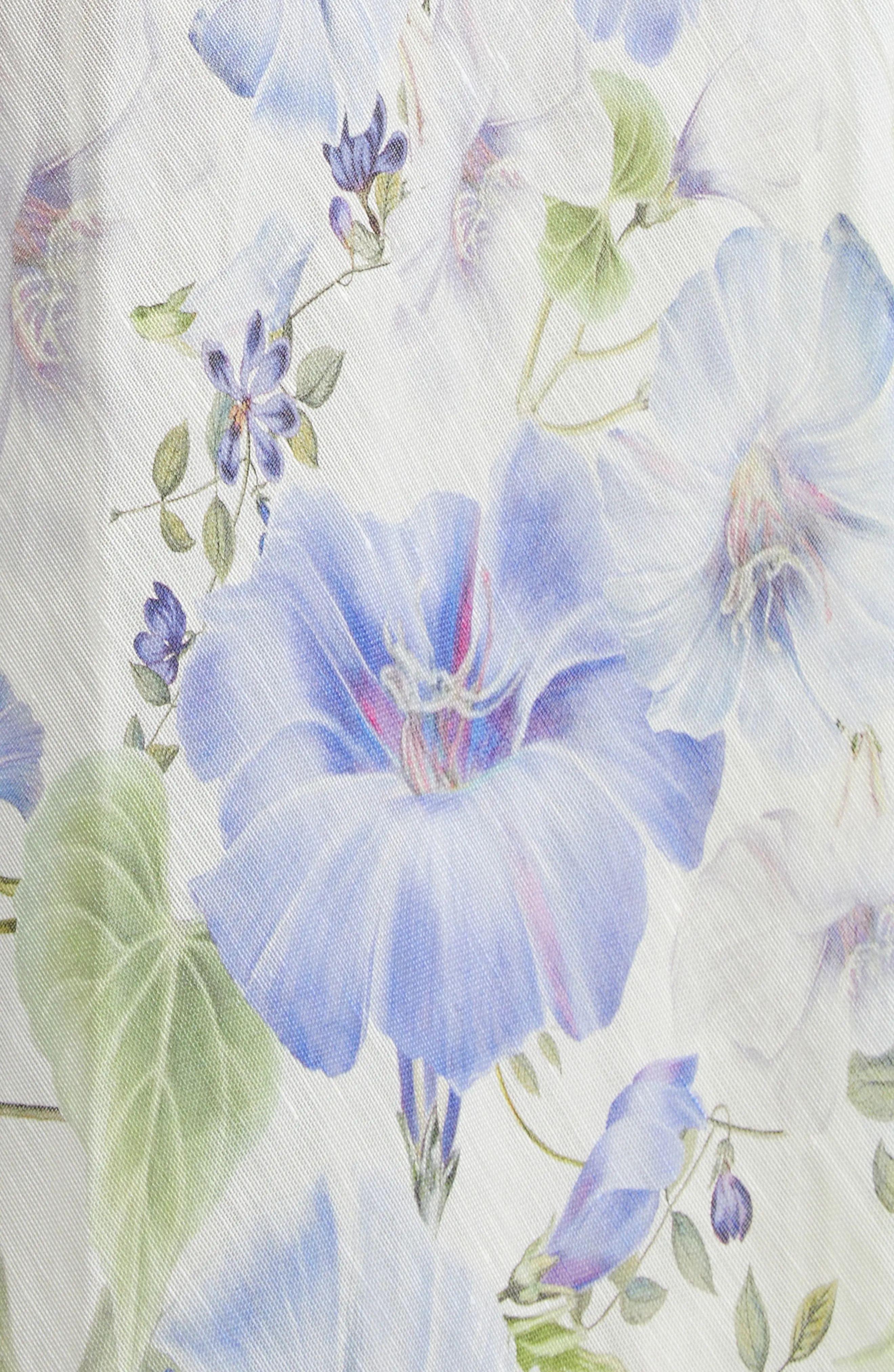 Natura Feather Detail Linen & Silk Gown - 6