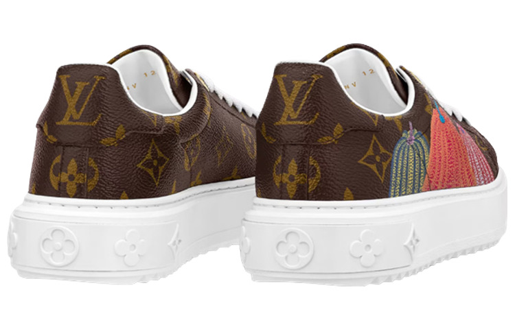 (WMNS) LOUIS VUITTON x YK ACADEMY Time Out Sneakers 'Brown Monogram with Icons' 1ABD8N - 4