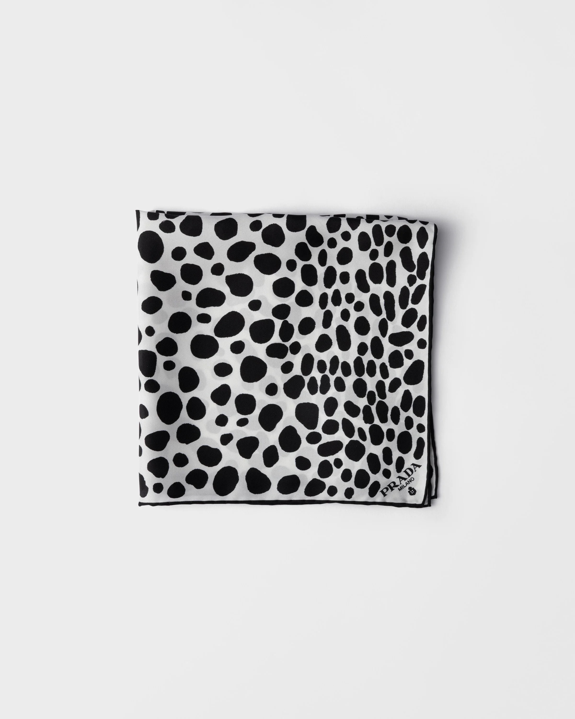 Printed silk twill scarf, 43 X 43 - 1