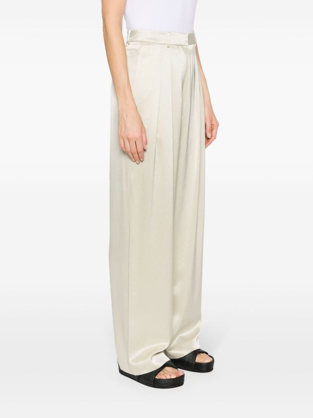 Lynda straight-leg satin trousers - 3