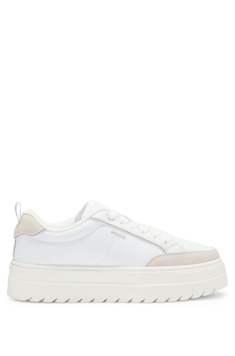 PLATFORM TRAINERS WITH SUEDE TRIMS 1